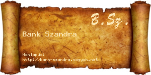Bank Szandra névjegykártya